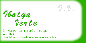 ibolya verle business card